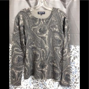 Jones New York Signature long sleeve paisley top